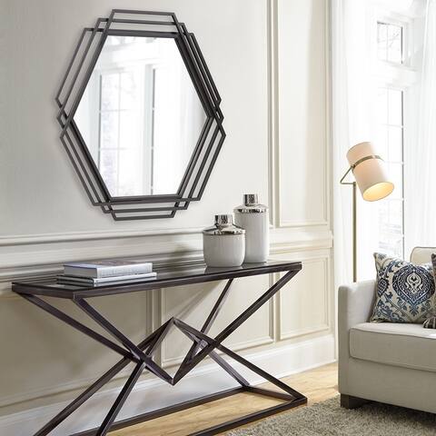 Raven Iron Frame Wall Mirror - 40 x 42