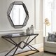 preview thumbnail 9 of 7, Raven Iron Frame Wall Mirror - 40 x 42 40 x 42 - Graphite