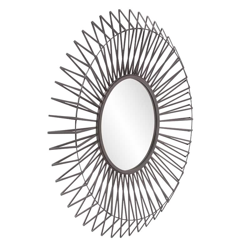 Allan Andrews Kenton Sunburst Iron Frame Wall Mirror - 42 x 42