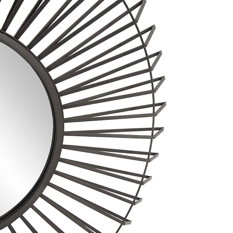 Allan Andrews Kenton Sunburst Iron Frame Wall Mirror - 42 x 42