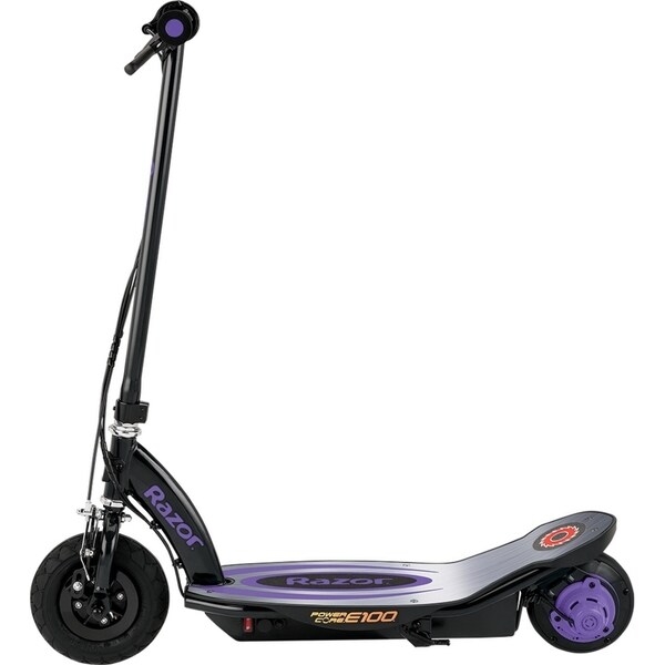 Razor Electric Scooter With Seat >> Power Core E100 Electric Scooter Purple Aluminum Deck Razor Electric Scooter With Seat >> Power Core E100 Electric Scooter Purple Aluminum Deck
