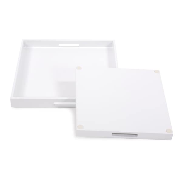 white square tray