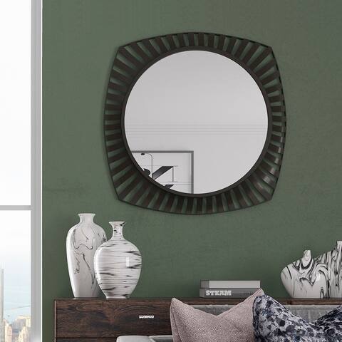 Karina Iron Rounded Square Frame Wall Mirror - 40 x 40