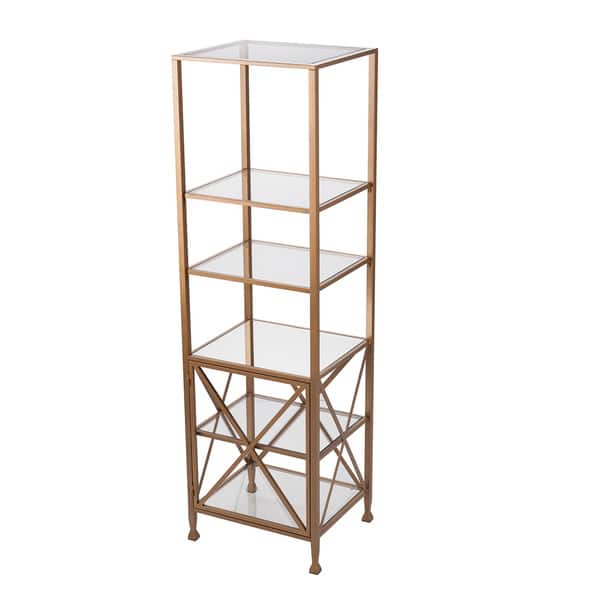Shop Baydra Tall Narrow Bookcase Etagere Overstock 25319765