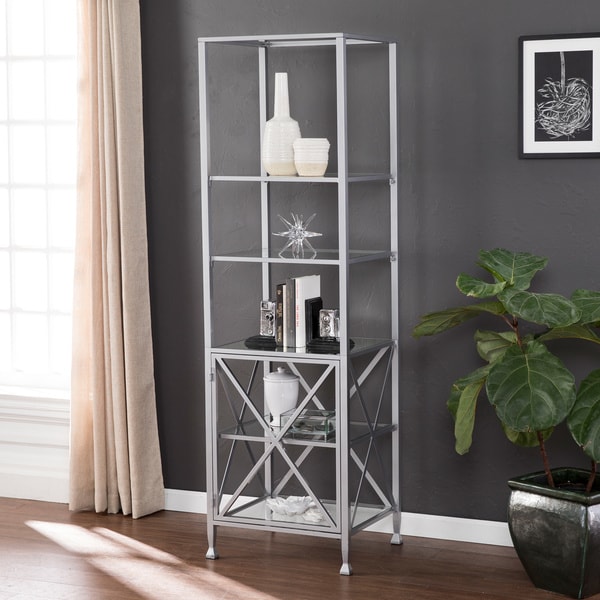 Unique Tall Etagere Bookcase for Large Space