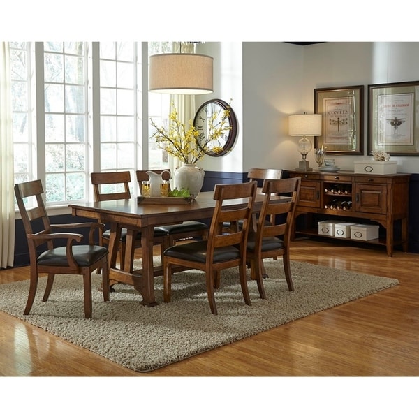 Solid wood 7 piece best sale dining set