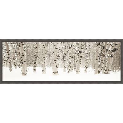 Winter Aspens Framed Canvas Wall Art