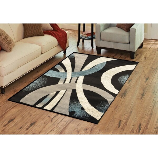 Alida Lopped Area Rug 6100 Gray-Blue 3' x 8' - 3' x 8'