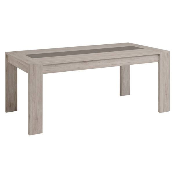 Luneo Small Dining Table With Central Extension Portofino Oak