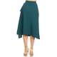 Thumbnail 3, Women's Solid Casual Basic Ruffled Detail Mid-Length Skirt. Changes active main hero.