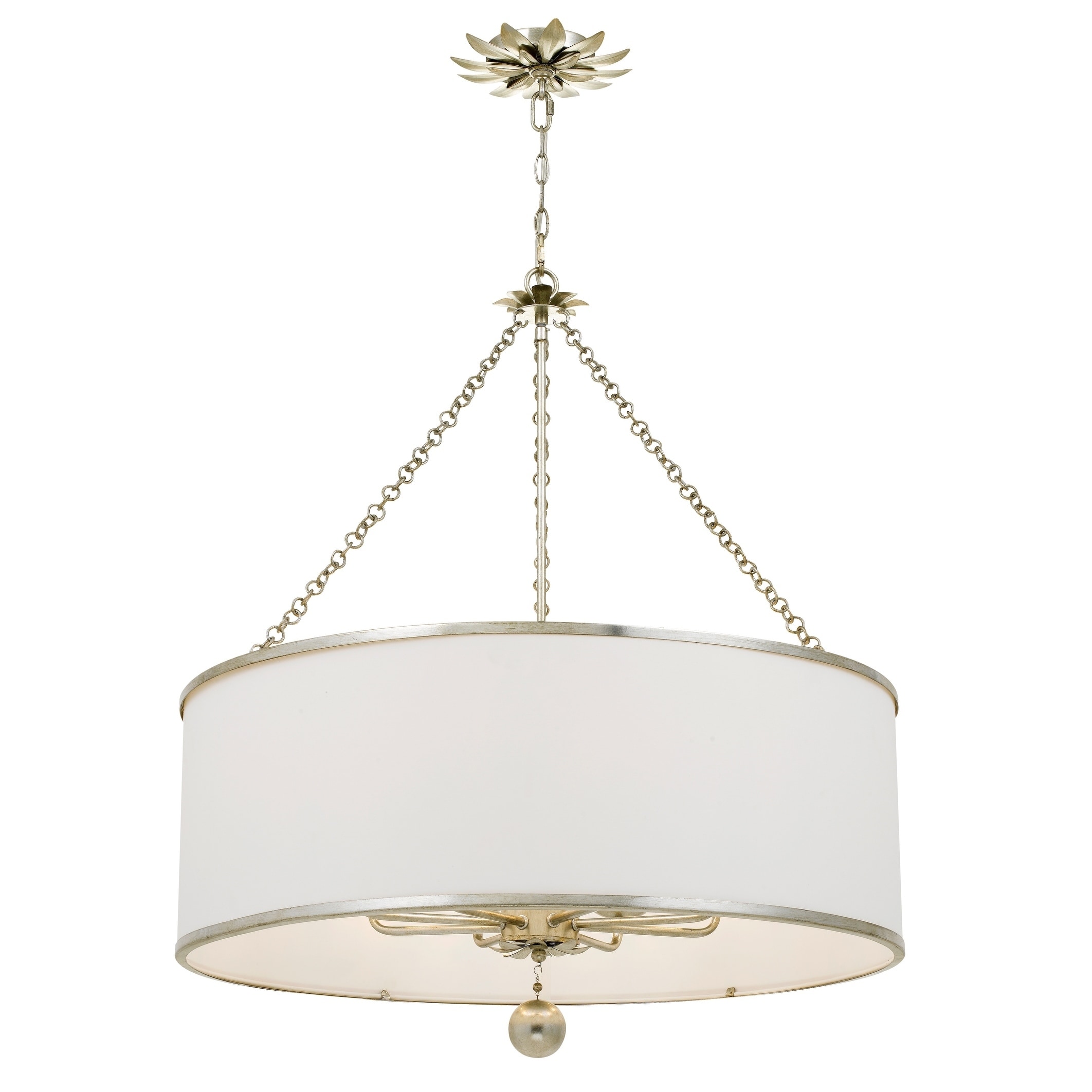 Broche 8-light Antique Silver Chandelier - Antique Silver - Chandeliers For Bedrooms by Overstock.com