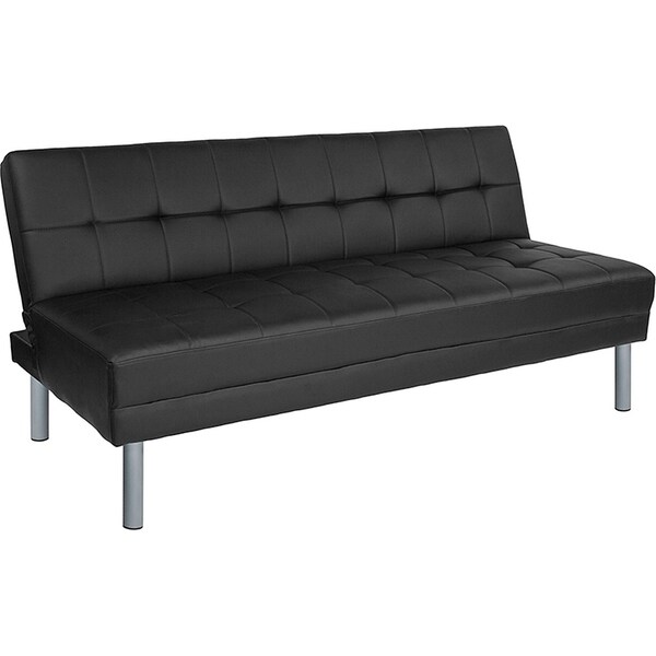 leather tufted futon