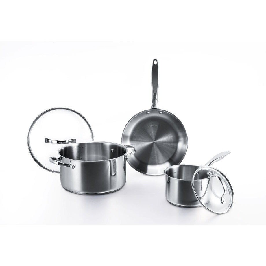 Heim Concept 12-Piece Stainless Steel Cookware Set