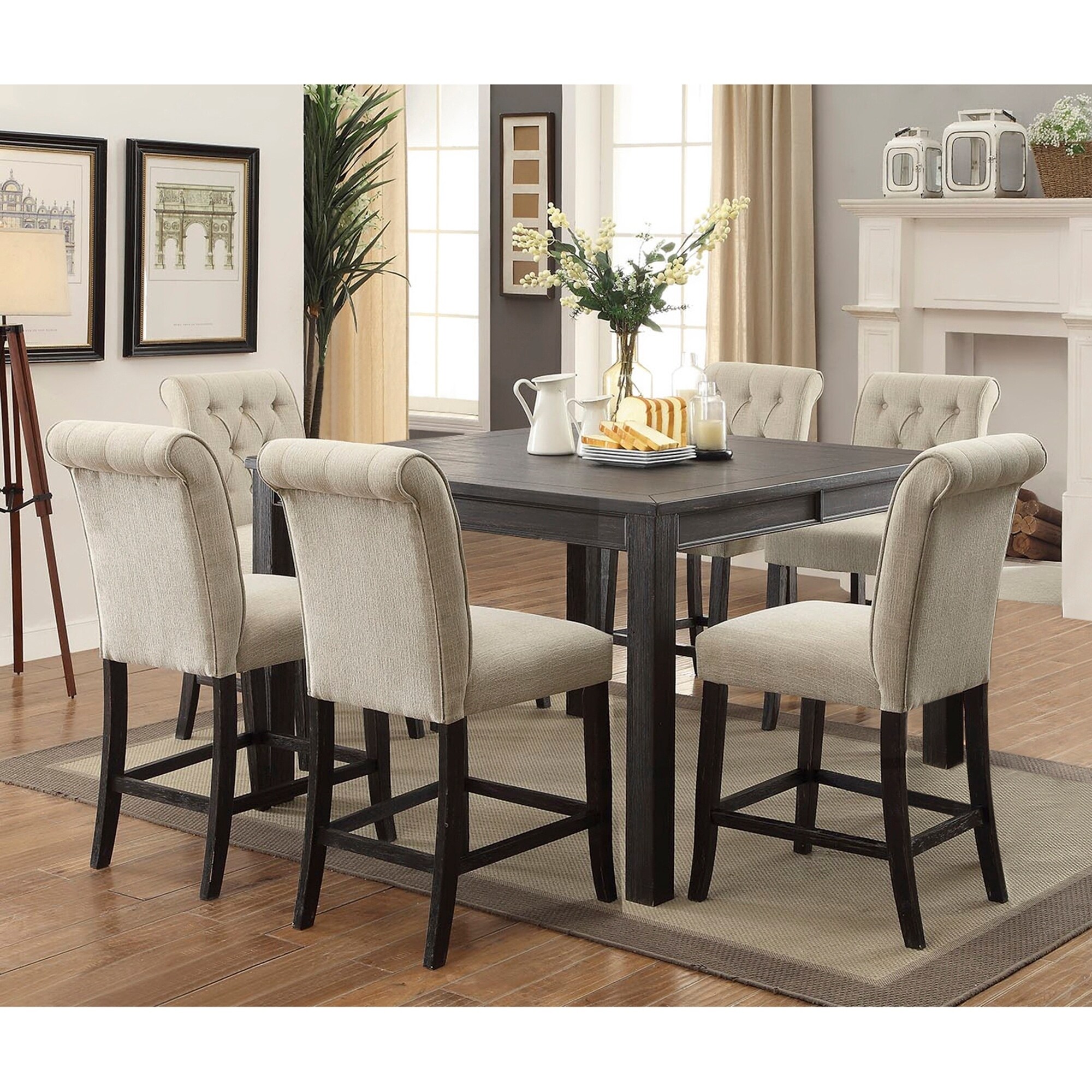 Counter Table Set : Baxton Studio Noll 3 Piece Gray Counter Table Set 159 9843 Hd The Home Depot / Modern, traditional, eclectic, rustic, glam, farmhouse, country