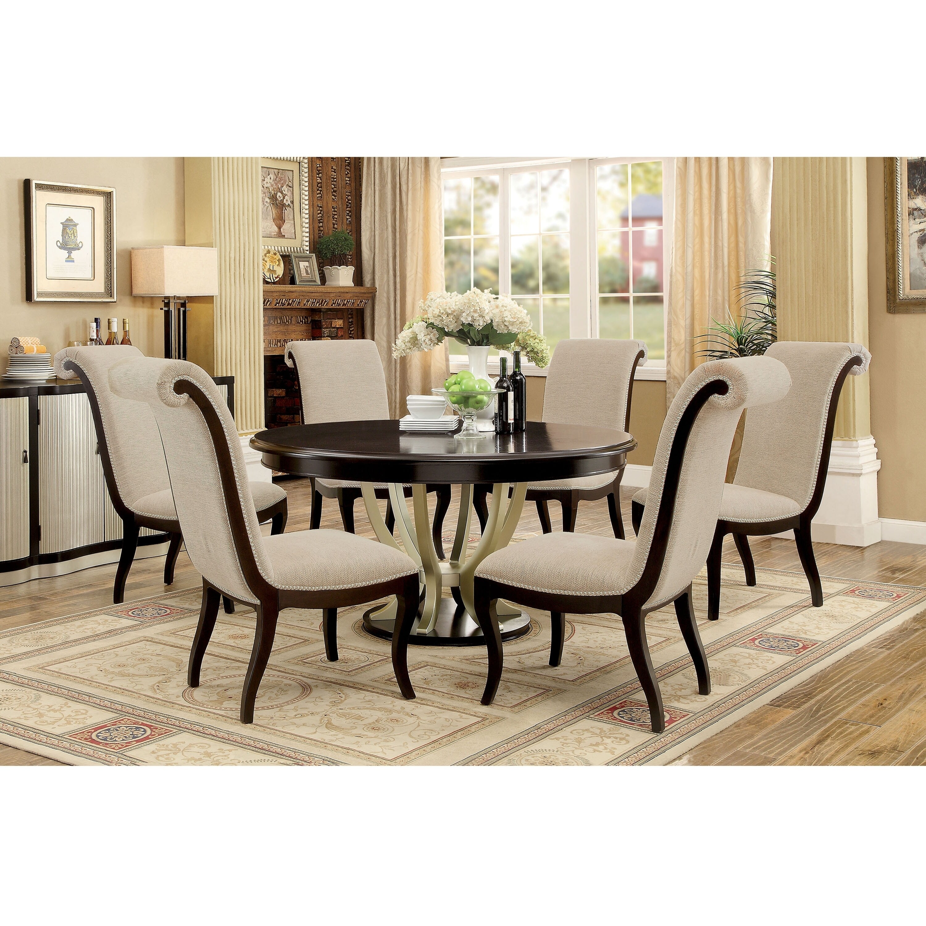 Copper Grove Yablanitsa 7 Piece Dining Table Set On 7 Piece Dining Table Set