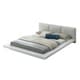 preview thumbnail 2 of 4, Carbon Loft Ballingham Gloss White Low Profile Upholstered Bed