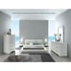 preview thumbnail 6 of 4, Carbon Loft Ballingham Gloss White Low Profile Upholstered Bed