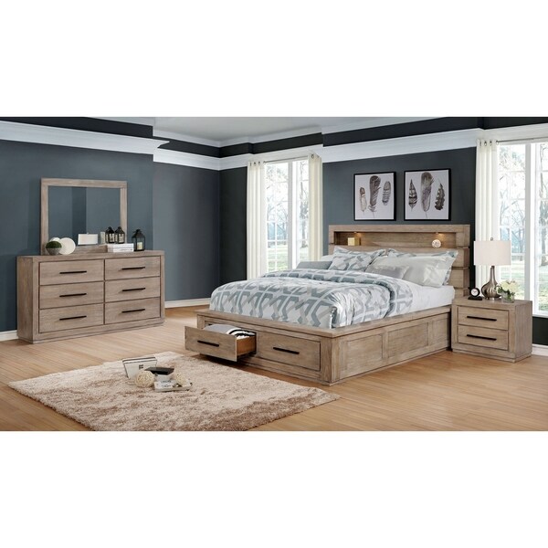 Carbon Loft Beckett Rustic Eastern King Storage Bed 3-piece Set