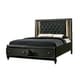 preview thumbnail 4 of 4, Furniture of America Quista Glam Grey 2-drawer Bed with LED