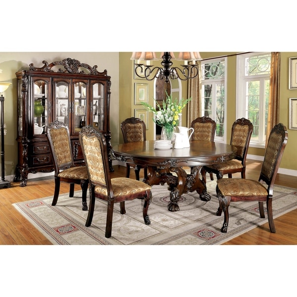 Shop Furniture of America Rutherford 7-Piece Dining Table ...