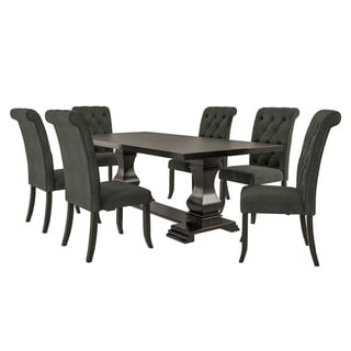 Kaolinovo Traditional Grey Solid Wood 7-Piece Dining Table Set by Furniture of America