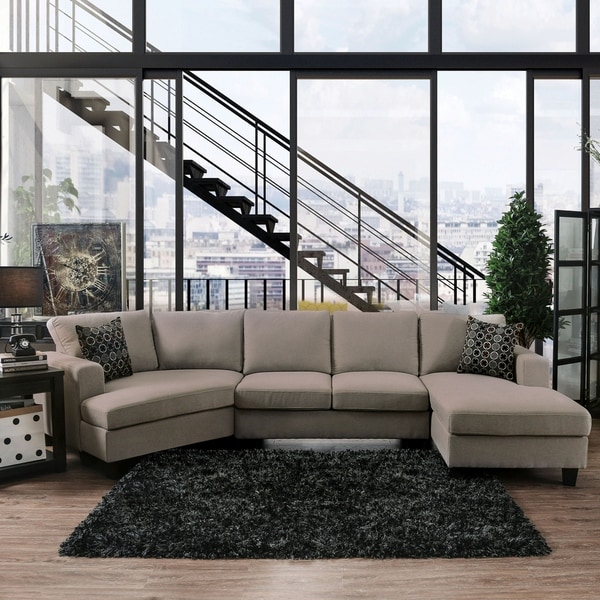 Copper Grove Osijek Light Gray Linen Fabric Modular Sectional
