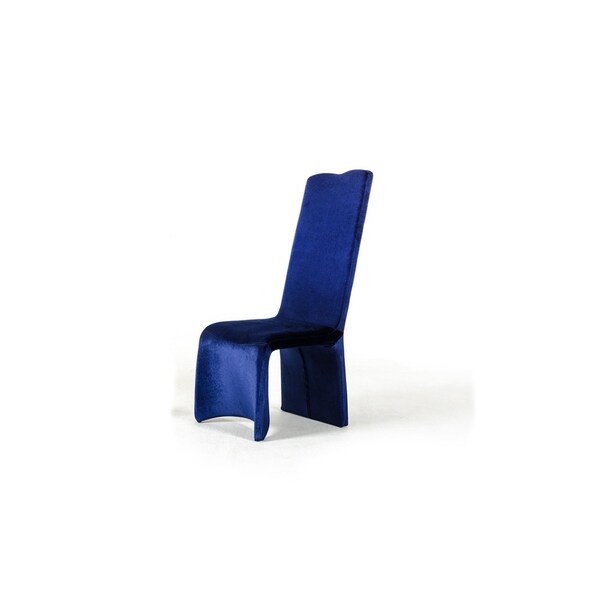 HomeRoots Furniture Modern Blue Upholstered Fabric Dining Chair - Set of 2