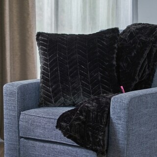 Toscana Faux Furry Pillow and Throw Blanket Combo (Set of 2) by Christopher Knight Home