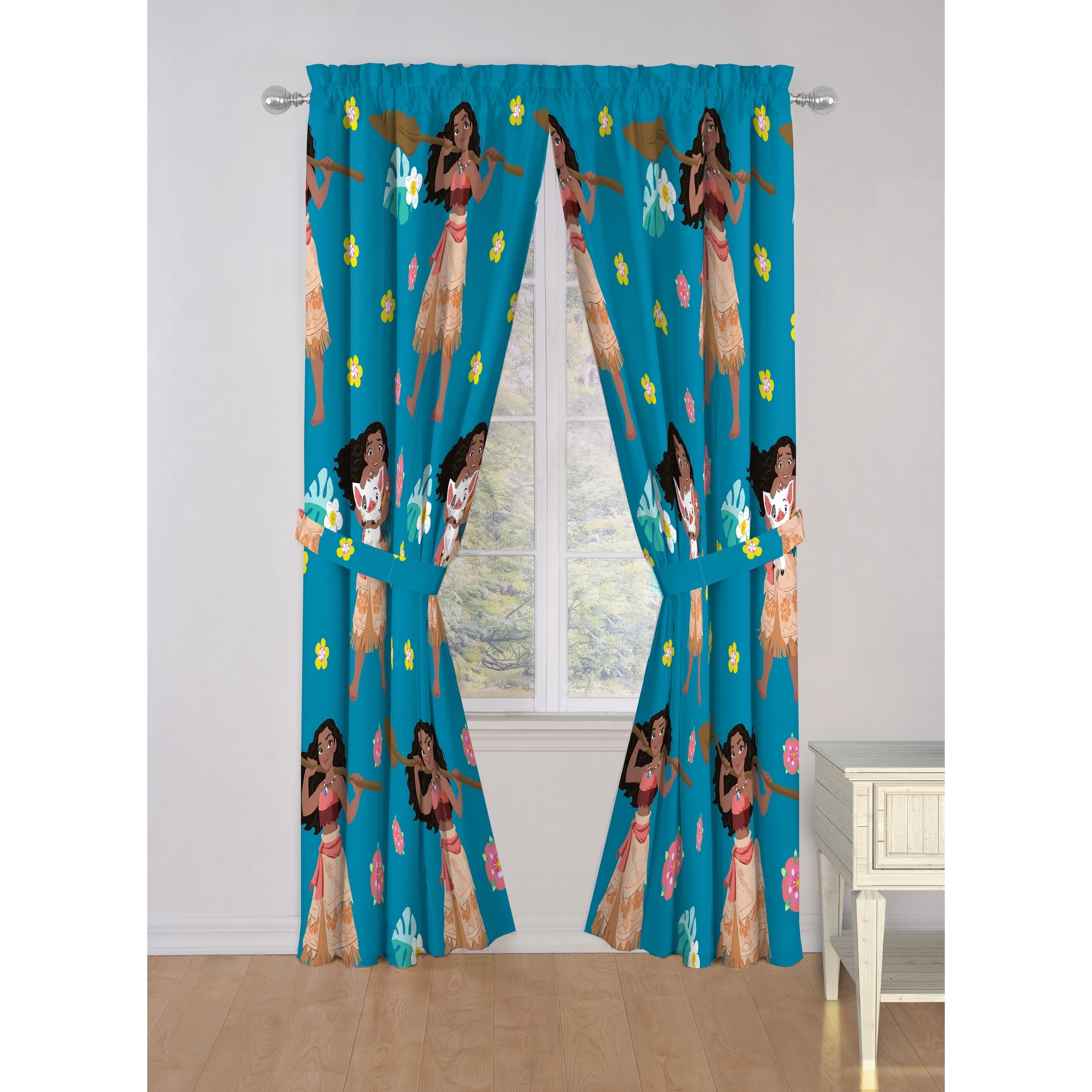 Shop Disney Moana Flower Power 63 Decorative Curtain Set Free