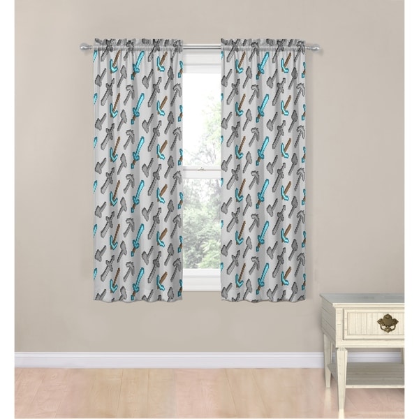 Mojang Minecraft Isometric Characters 63" Decorative Drapes Set