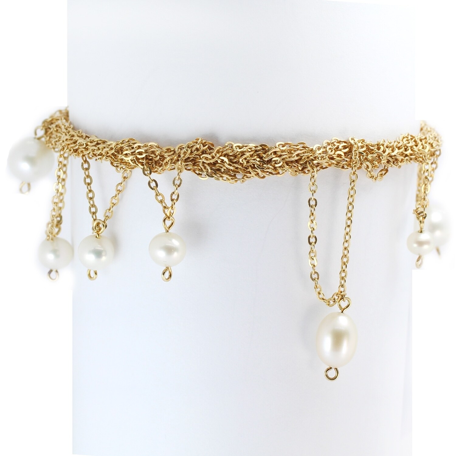 multi strand freshwater pearl bracelet