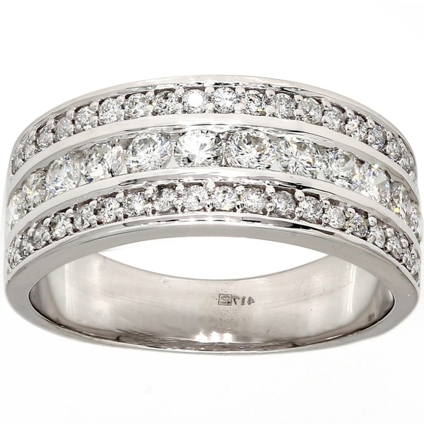 Shop Pompeii3 10k White Gold 1 Ct TDW Diamond Band Womens