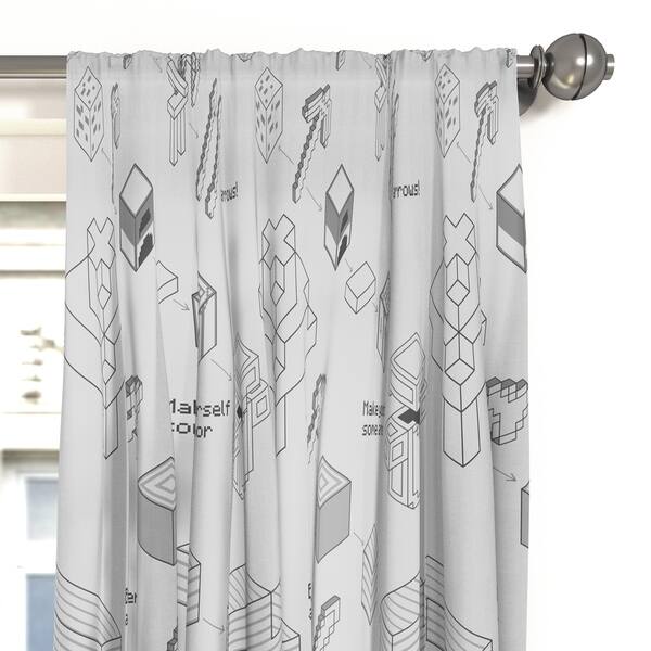 Shop Mojang Minecraft Survive 63 Decorative Drapes Set Free