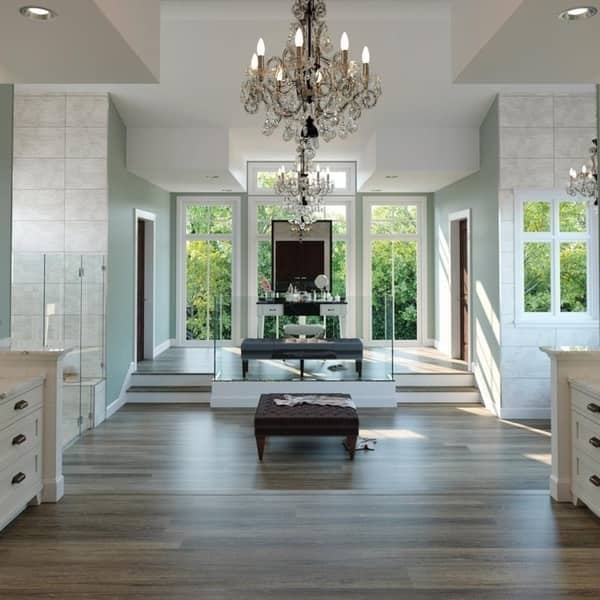 slide 2 of 7, Finesse Floor Ascent Shasta Floating Vinyl Plank 9"x48.6" (21.42 sq.ft/pkg)