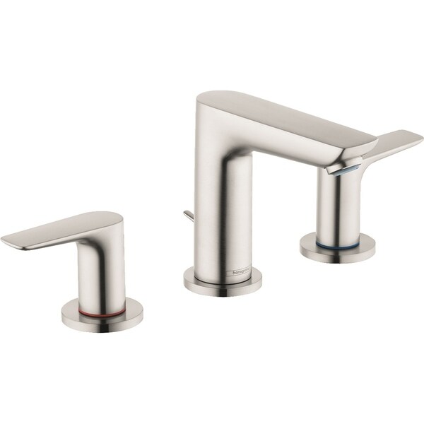 Hansgrohe Talis E Widespread Faucet 150 With Pop Up Drain 1 2 GPM   Hansgrohe Talis E Widespread Faucet 150 With Pop Up Drain 1.2 GPM Brushed Nickel 89964f8a 7358 4406 861f 0796dcc34920 600 