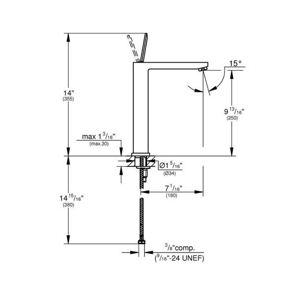 Shop Grohe Eurocube Joy Single Handle Bathroom Faucet Xl Size