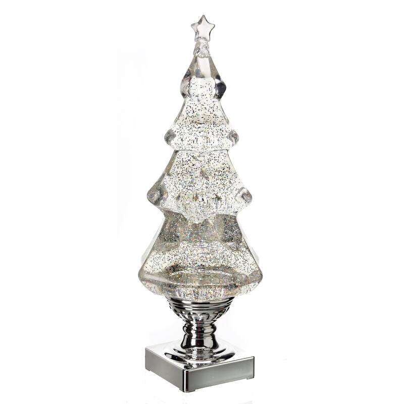 14 Inch Battery LED Swirl Glitter Lava Light Tree