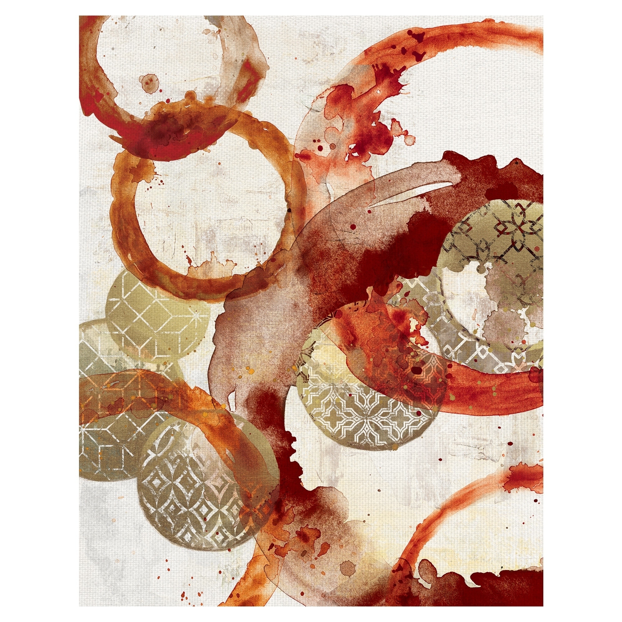 Fine Art canvas Saffron Swirls Abstract by Willowbrook Canvas Art Print -  On Sale - Bed Bath & Beyond - 25364122