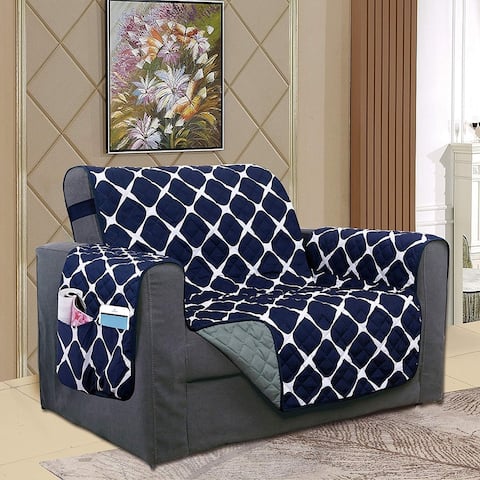 Elegant Comfort 2-Tone Bloomingdale Pattern Quilted Chair Furniture Protector