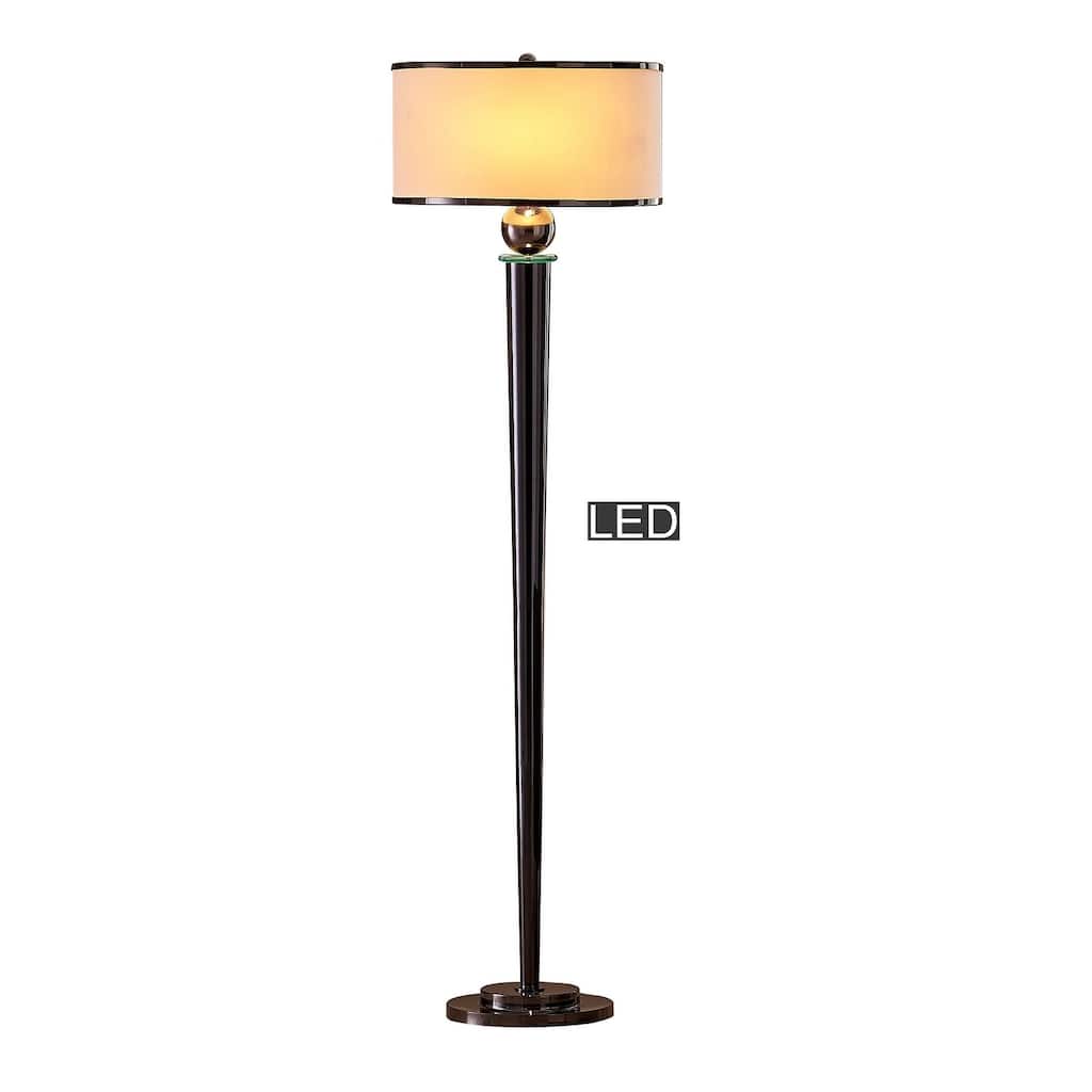 Artiva USA Venetian LED Floor Lamp, 63, Jet Black