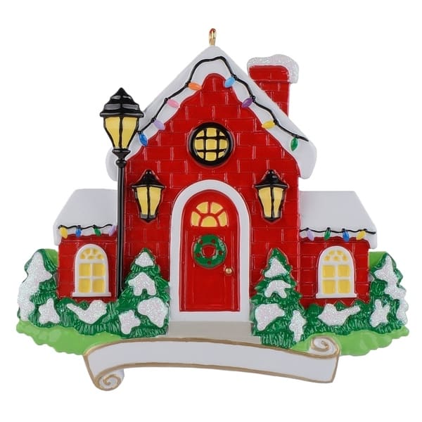 Maxora Personalized Christmas House Ornament Multi