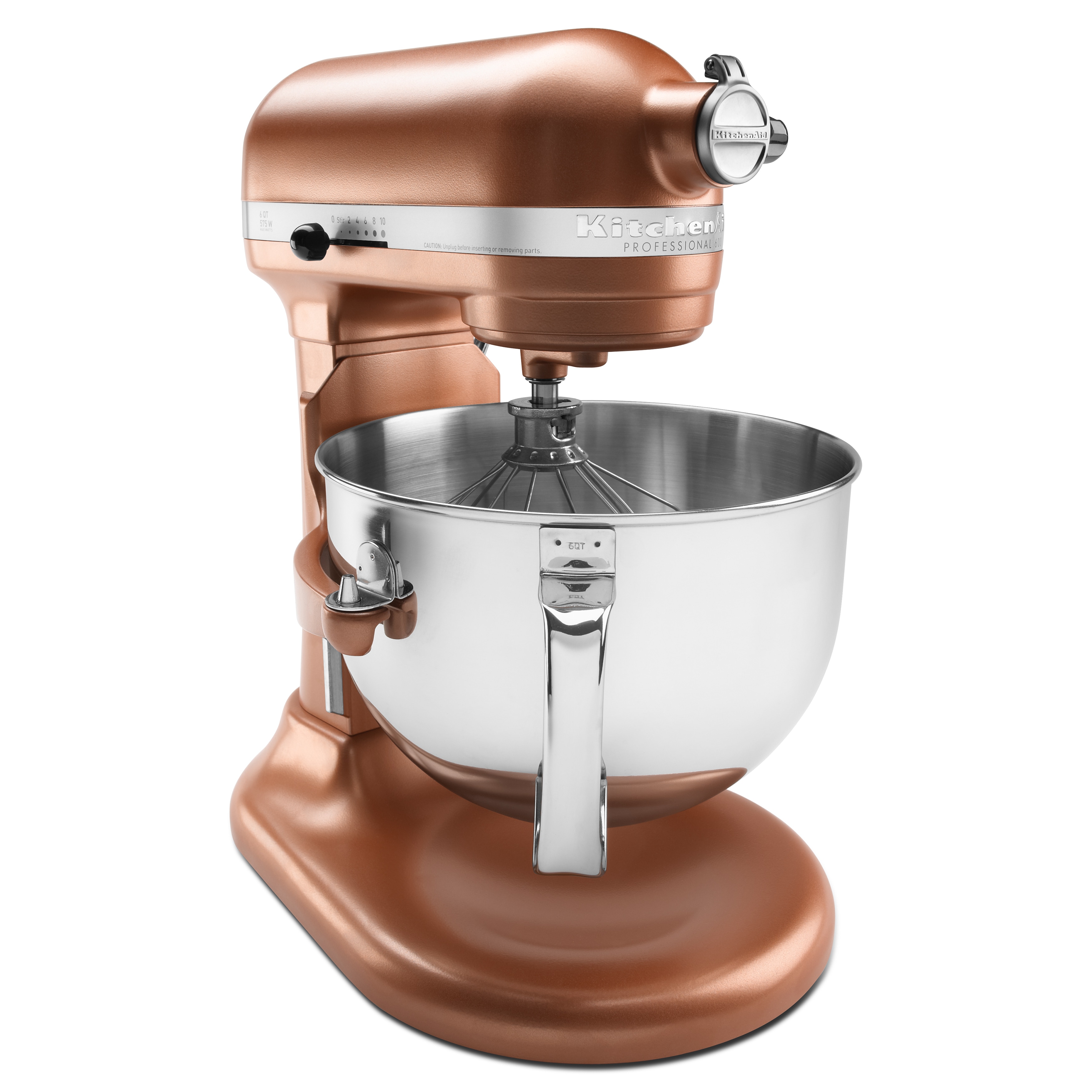 KitchenAid 5-Quart Stand Mixer Glass Bowl Copper Pearl 