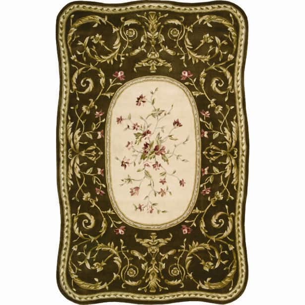Nourison Hand-tufted Serenata Brown Wool Rug (5'3 x 8'3) - 5'3" x 8'3"