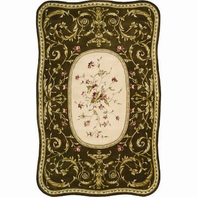 Nourison Hand-tufted Serenata Brown Wool Rug (5'3 x 8'3) - 5'3" x 8'3"