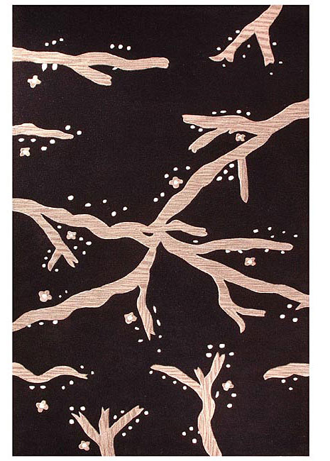 Hand-tufted Narshom Bush Wool Rug - 8' x 10'6