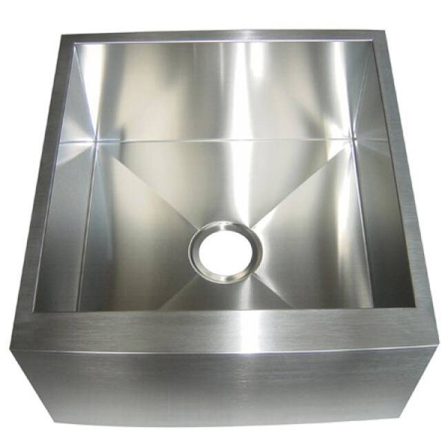 Kingston Brass Farmhouse 21-inch Stainless Steel Undermount Apron-Front Kitchen Sink - Silver