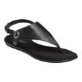 Women's Aerosoles Conchlusion Sandal Black Exotic Snake Embossed Faux Leather