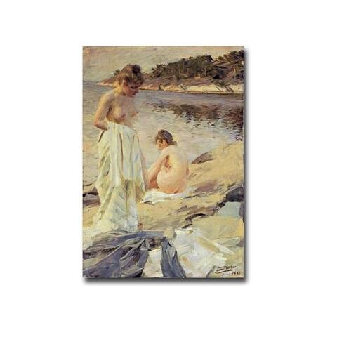 Les Baigneuses (The Bathers) by Anders Leonard Zorn Gallery Wrapped Canvas Giclee Art (36 in x 25 in, Ready to Hang)