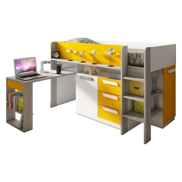 mid sleeper bed with desk