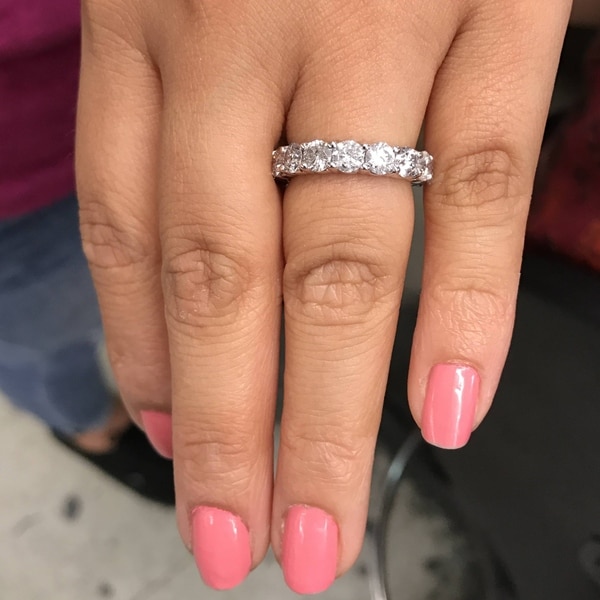 stackable diamond eternity bands